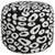 Quincy 34067BLK Black Pouf - Baconco