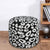 Quincy 34067BLK Black Pouf - Baconco