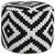 Quincy 34068BLK Black Pouf - Baconco