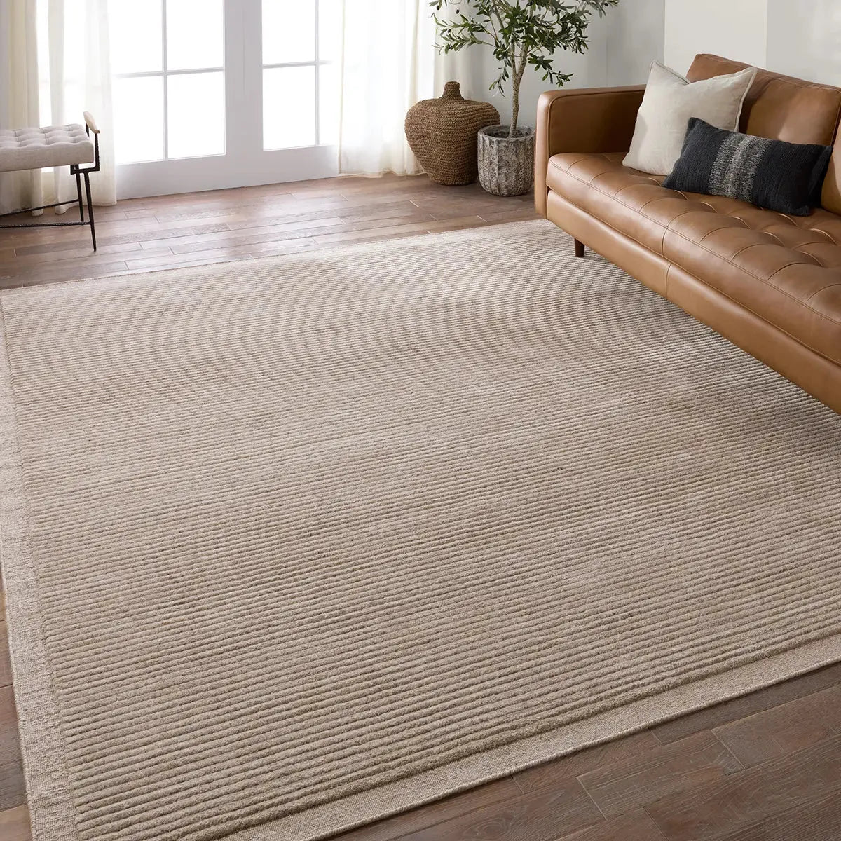 Racka RAC02 Light Grey/Cream Rug - Baconco