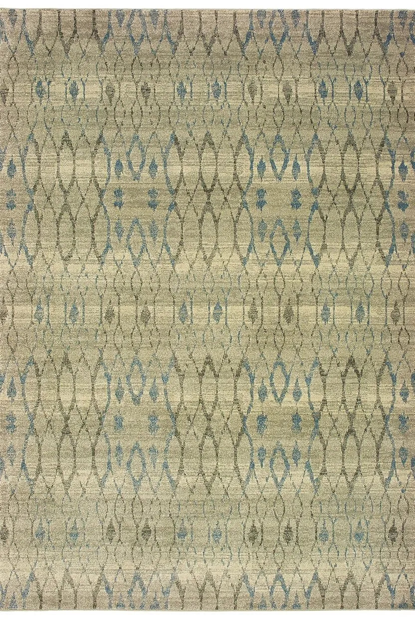 Raleigh 1807H Ivory Blue Rug - Baconco