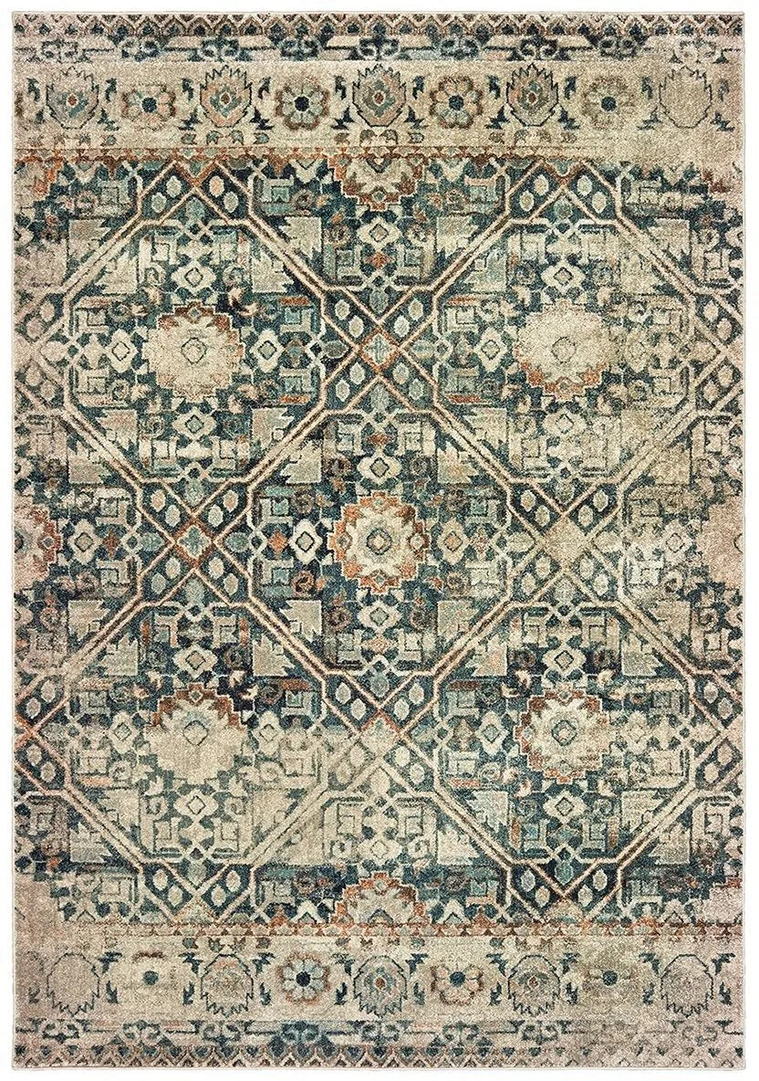 Raleigh 4925L Blue Ivory Rug - Baconco