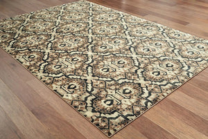 Raleigh 4927K Brown Navy Rug - Baconco