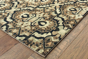 Raleigh 4927K Brown Navy Rug - Baconco