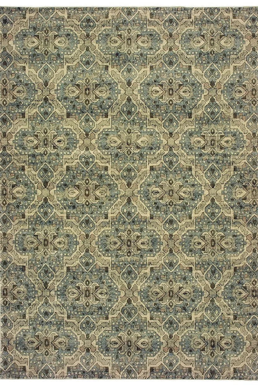 Raleigh 4927L Ivory Blue Rug - Baconco