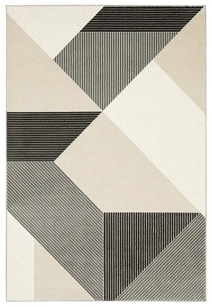 Raylan RAY07 Beige/Black Rug - Baconco