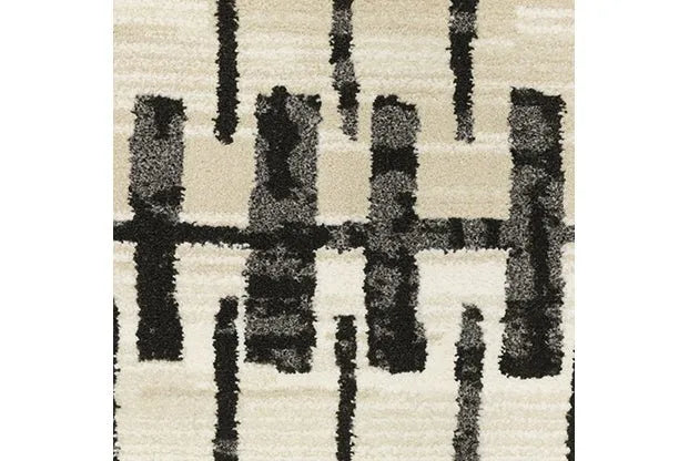 Raylan RAY11 Black/Ivory Rug - Baconco