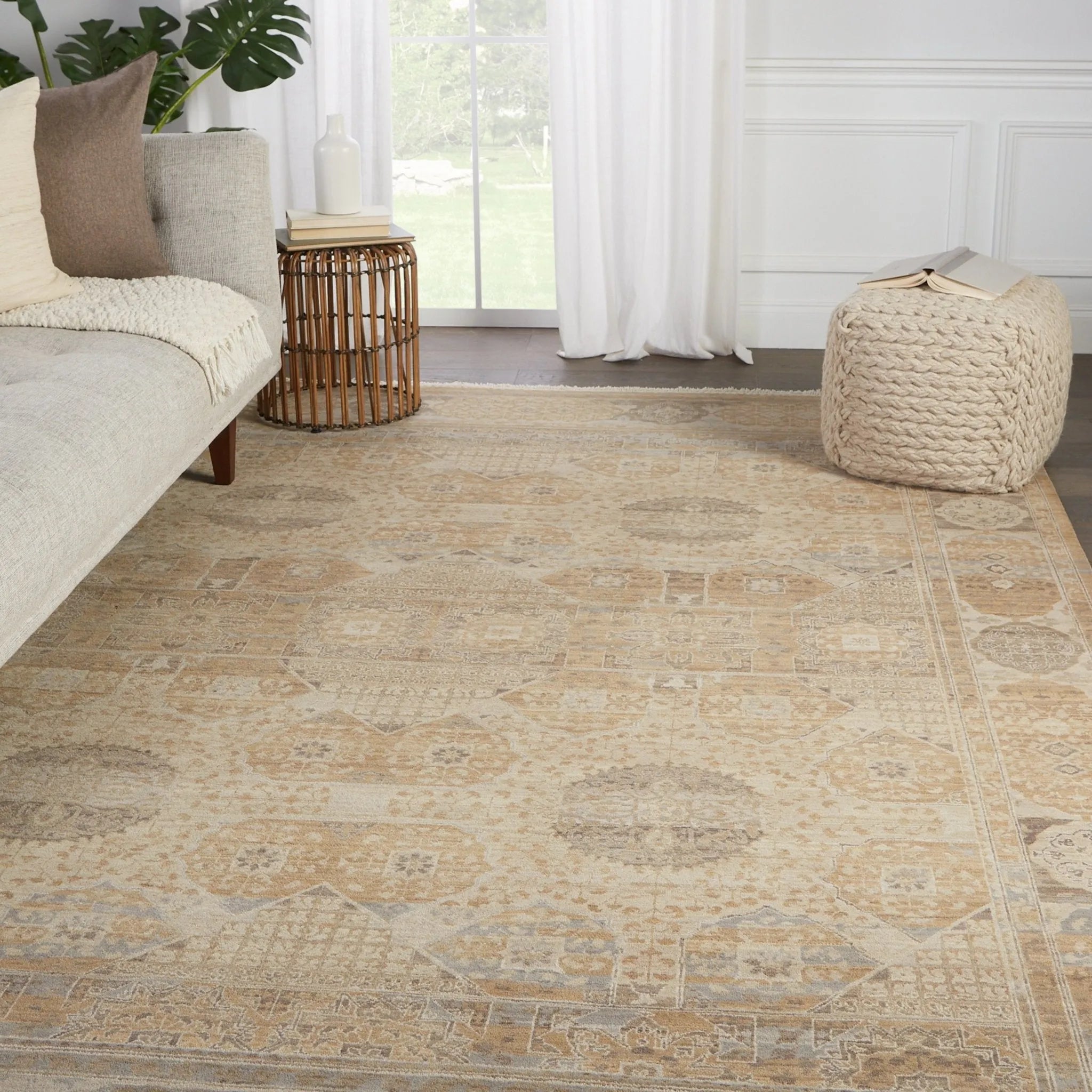 Reconnext By Jenny Jones Rjj02 Levant Beige/Light Gray Rug - Baconco