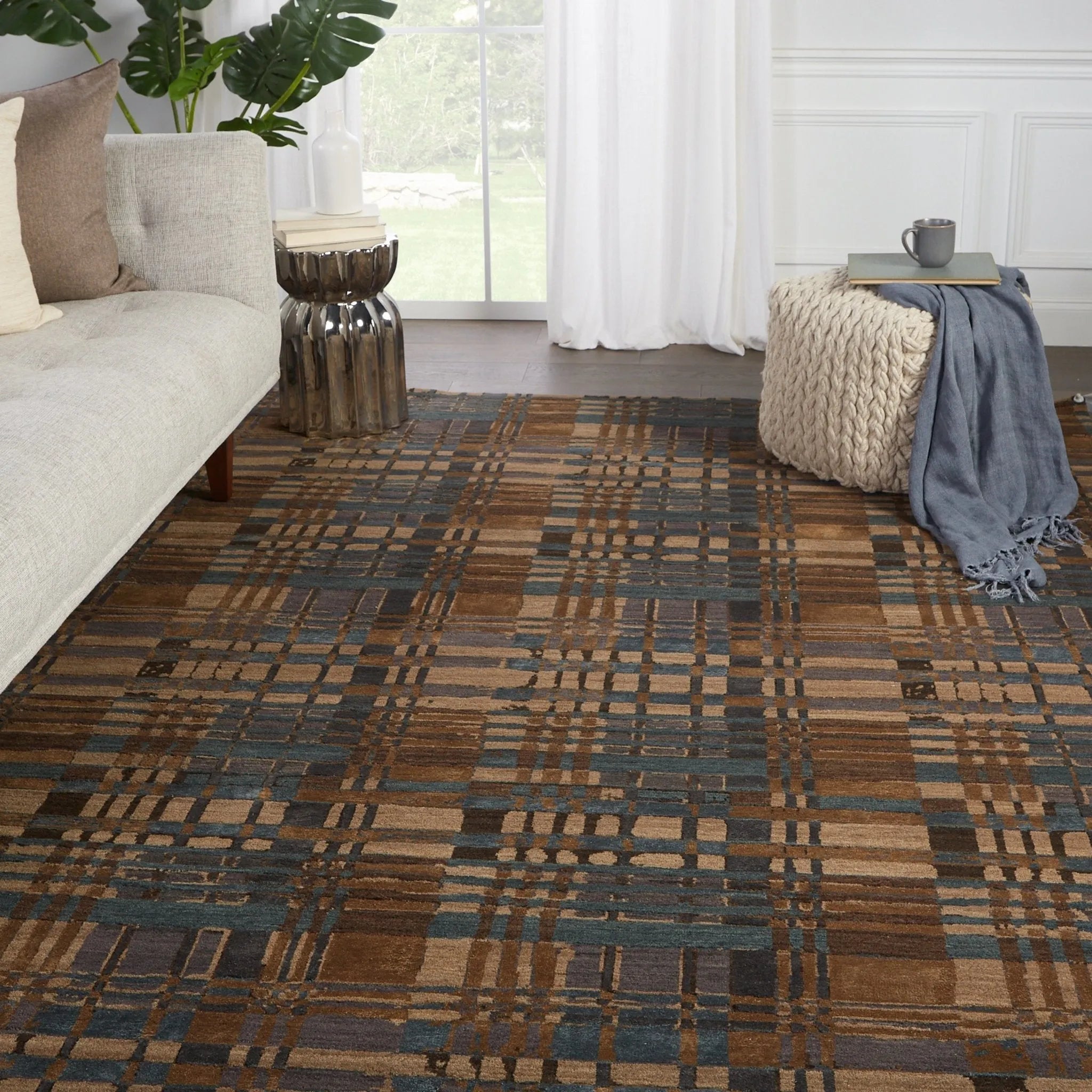 Reconnext By Jenny Jones Rjj06 Outlander Green/Brown Rug - Baconco