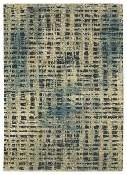 Reed RE07B Blue/Beige Rug - Baconco