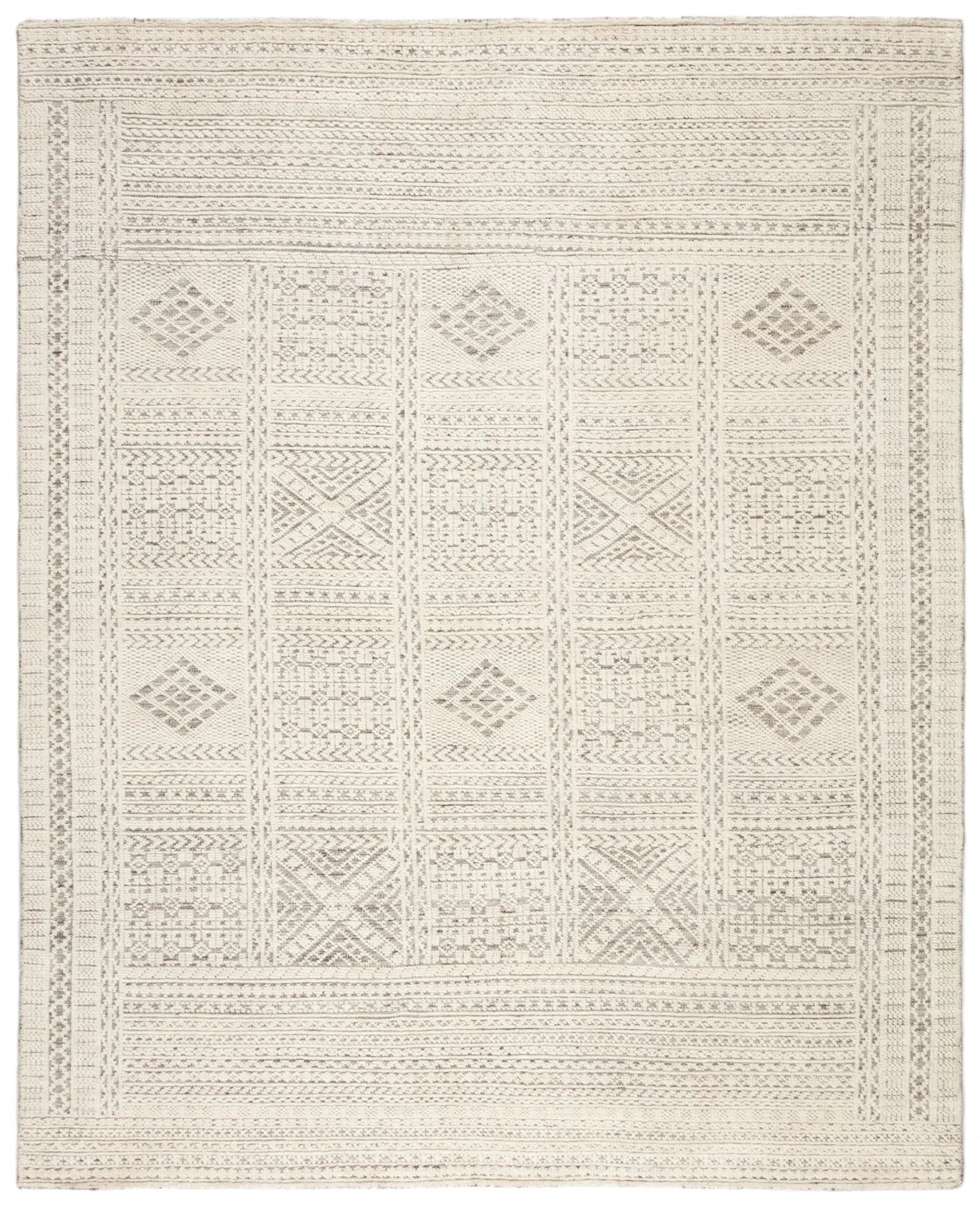 Reign REI07 Jadene White/Light Gray Rug - Baconco