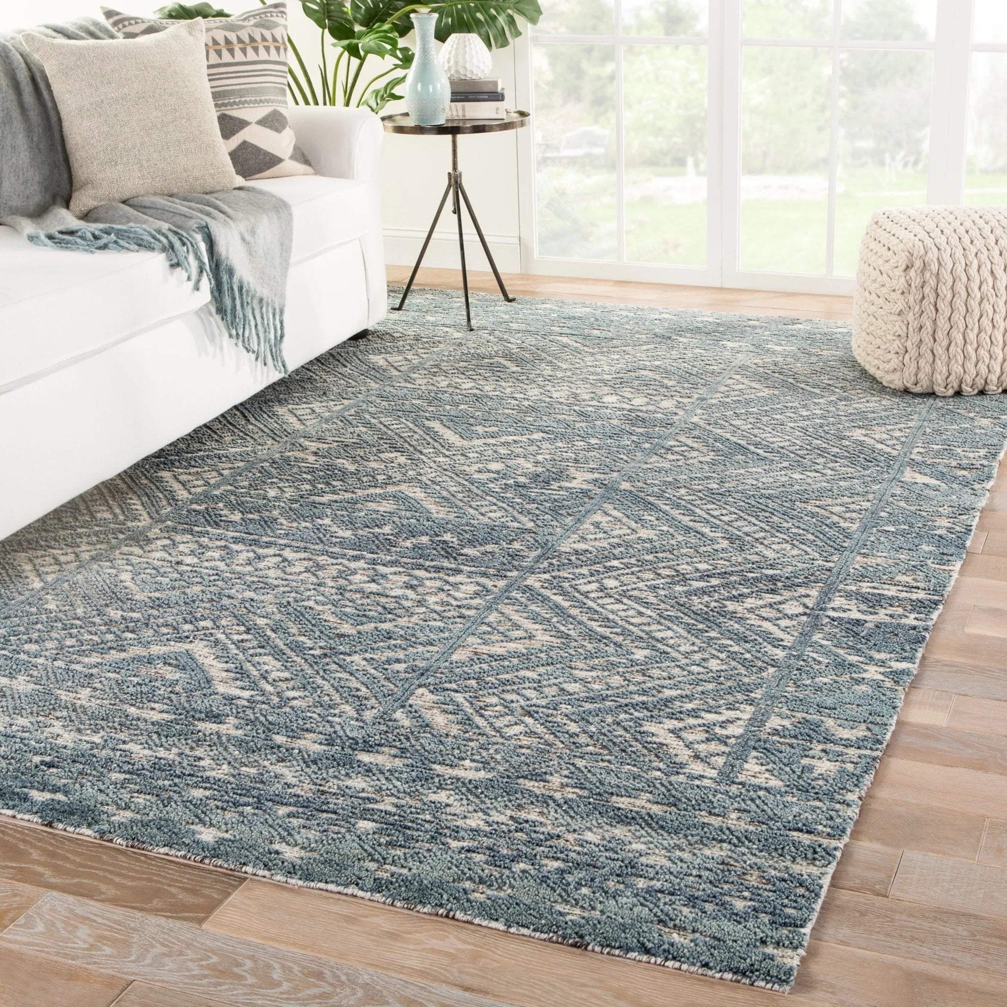 Reign REI08 Prentice Blue/Ivory Rug - Baconco