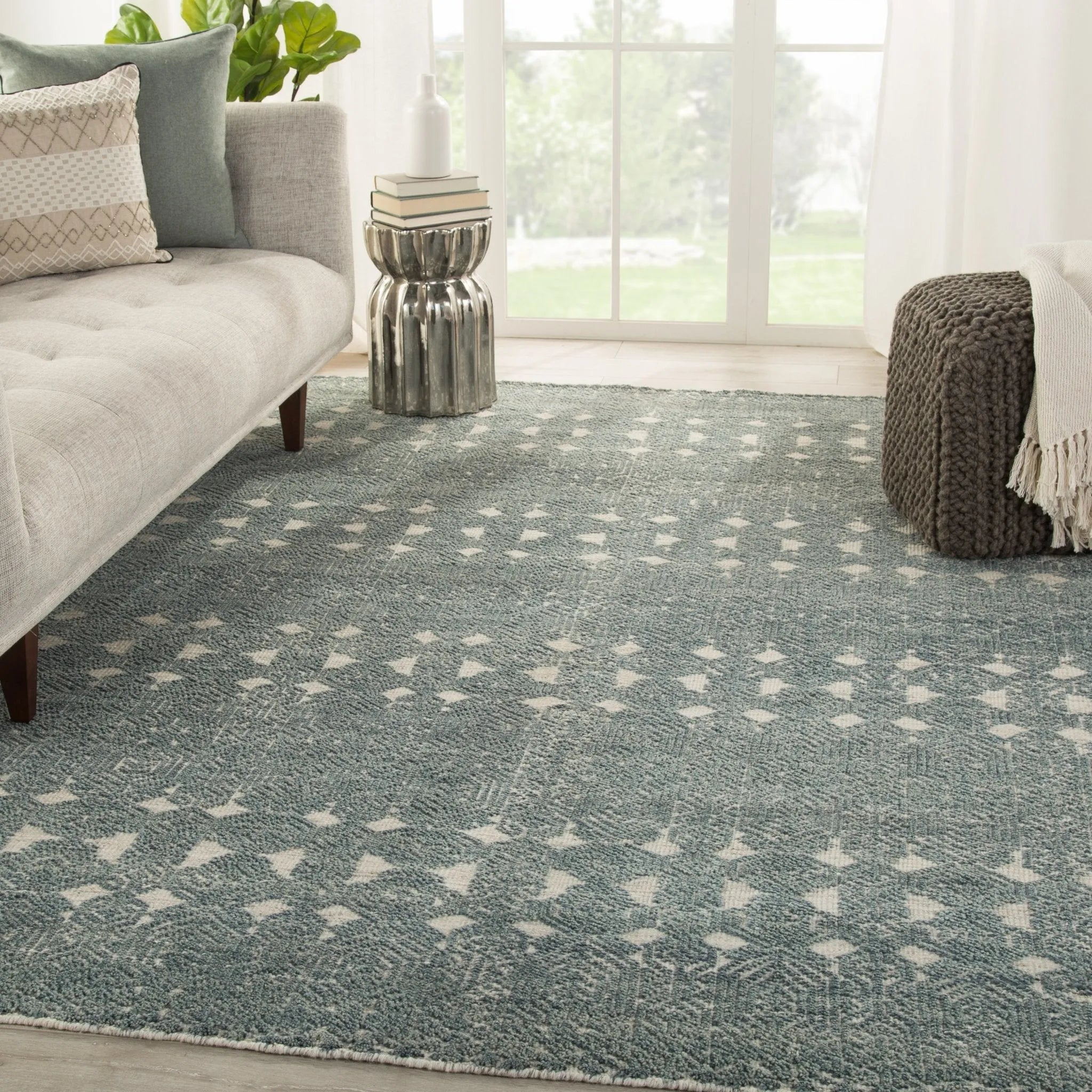 Reign Rei12 Abelle Teal/Light Gray Rug - Baconco