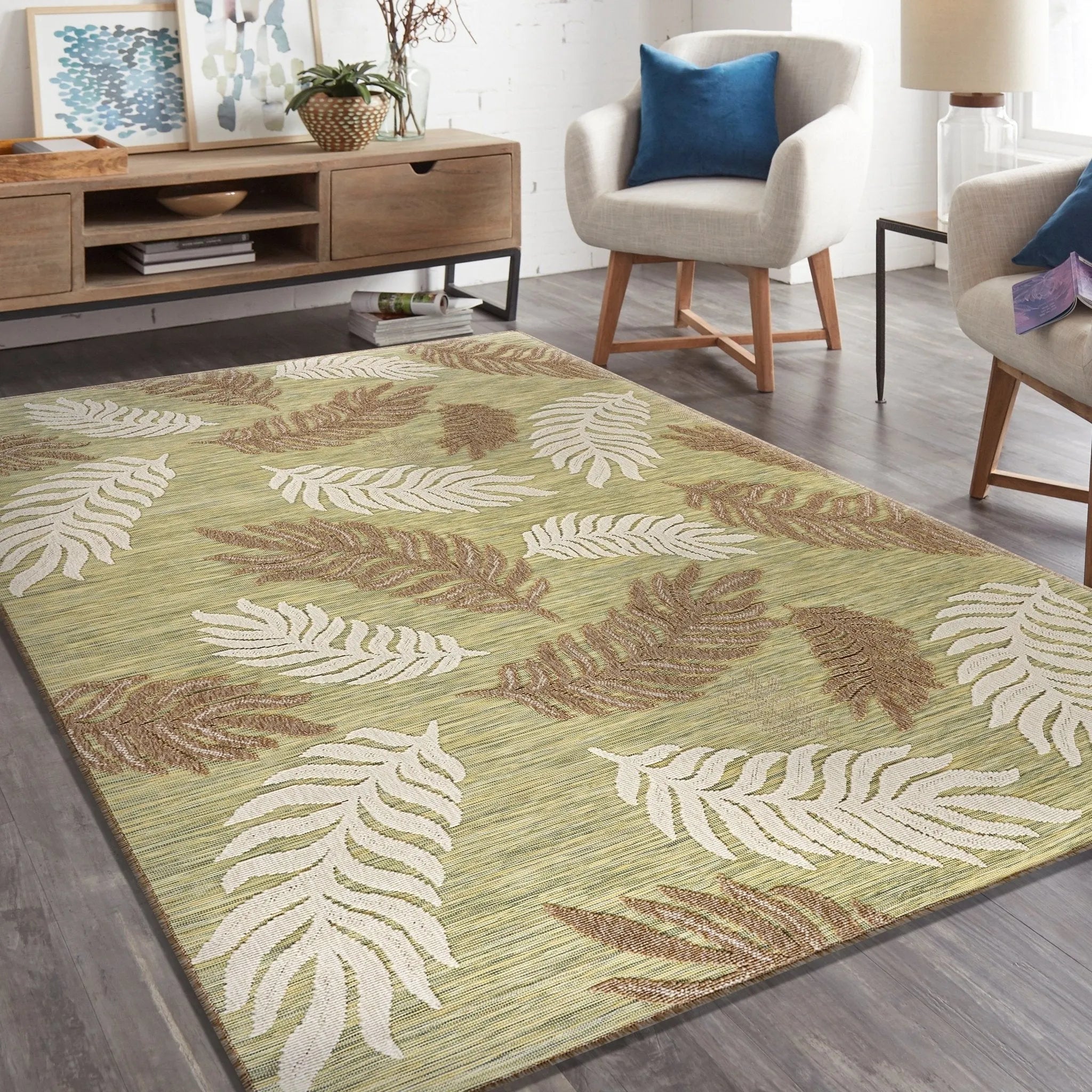 Retreat Lr81606 Tan/Green Rug - Baconco