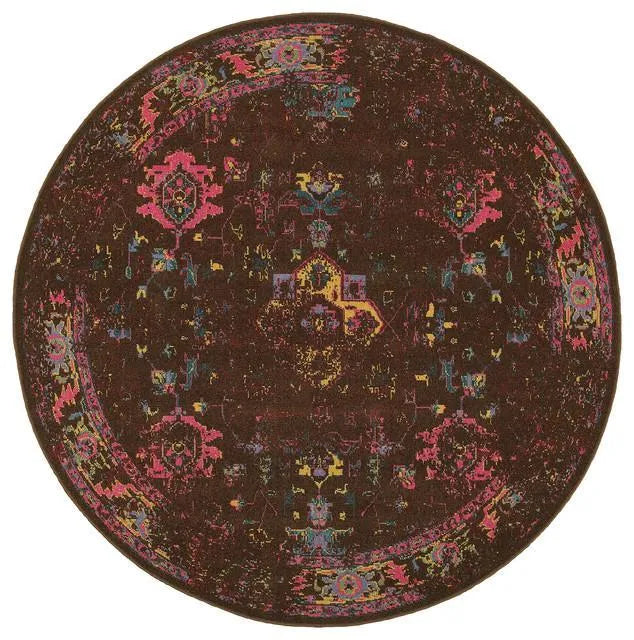 Revival 3689I Brown / Multi Rug - Baconco