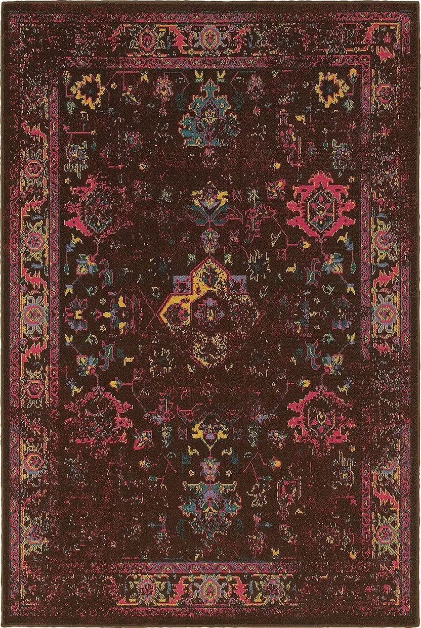 Revival 3689I Brown / Multi Rug - Baconco