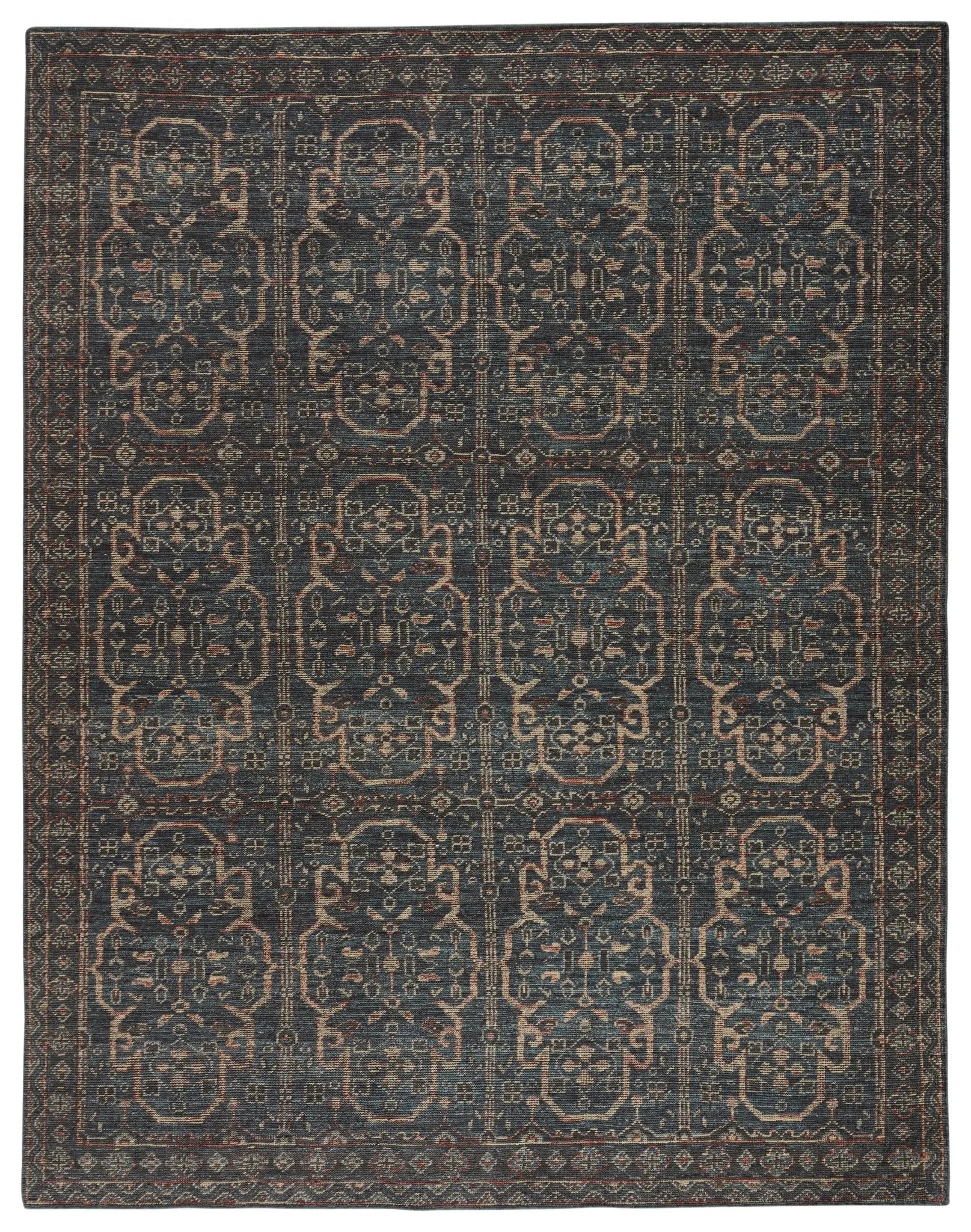 Rhapsody Rha06 Reynir Blue/Red Rug - Baconco