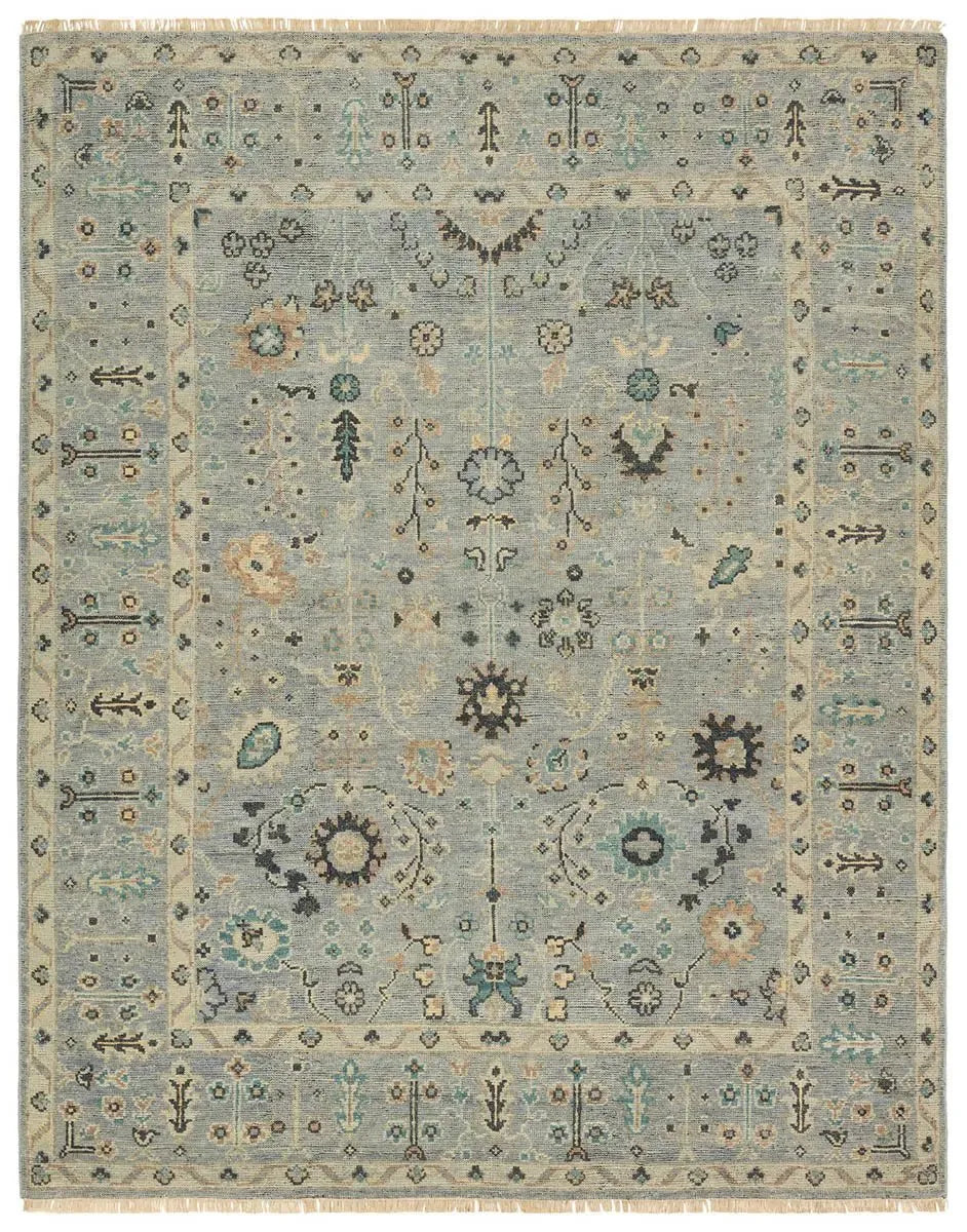 Rhapsody RHA11 Green/Cream Rug - Baconco