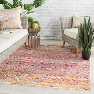 Rhythmik By Nikki Chu By Nikki Chu Rhn05 Sax Pink/Orange Rug - Baconco