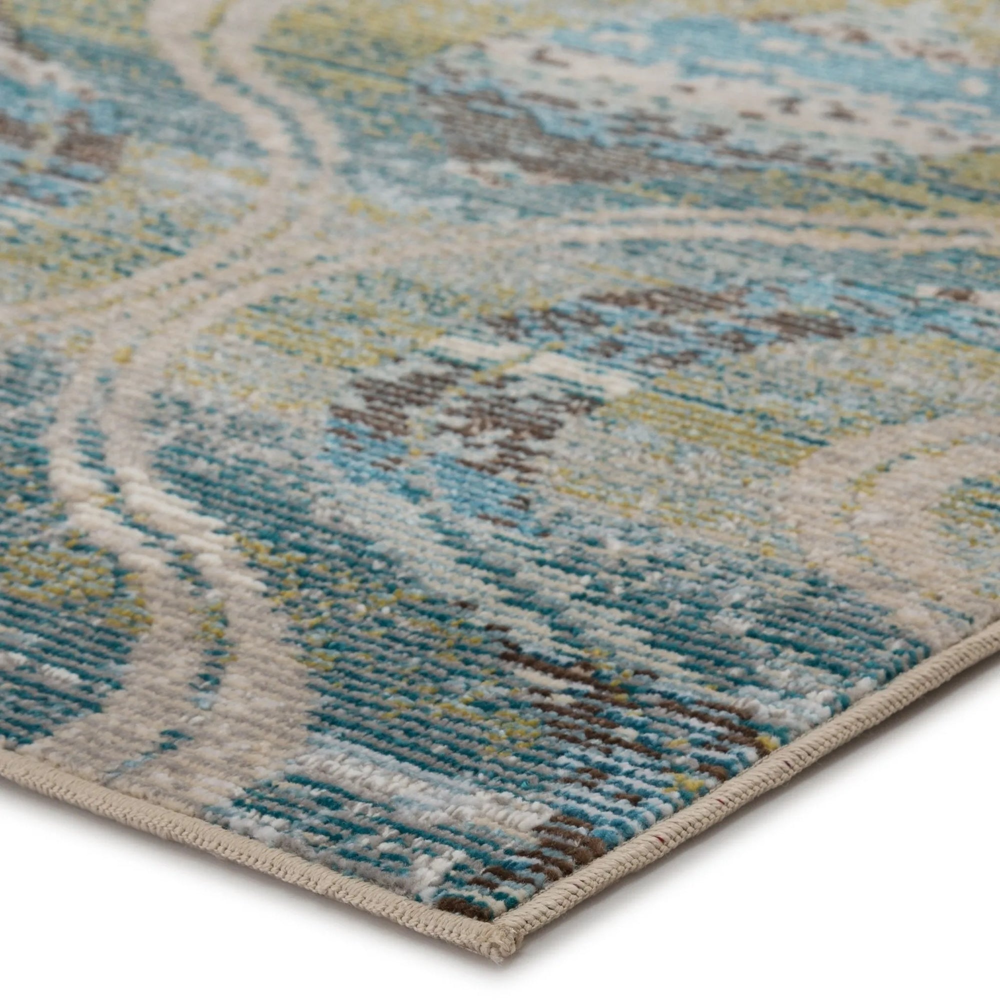 Rhythmik By Nikki Chu Rhn03 Jive Blue/Green Rug - Baconco