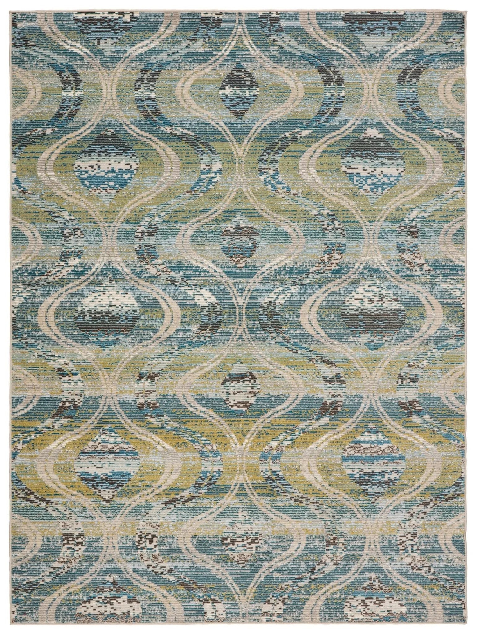 Rhythmik By Nikki Chu Rhn03 Jive Blue/Green Rug - Baconco