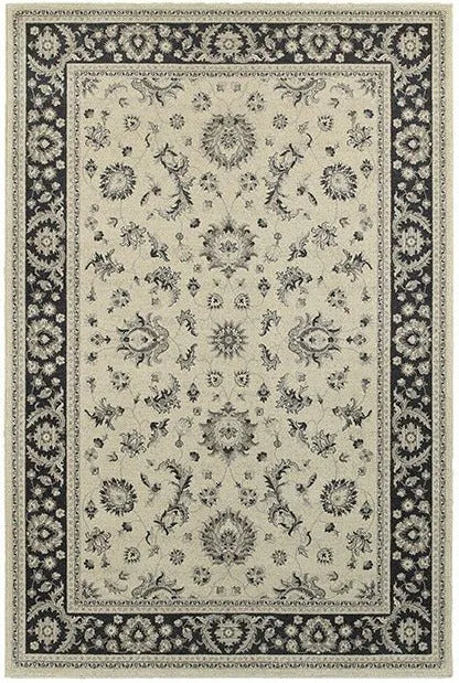 Richmond 117W Ivory / Navy Rug - Baconco