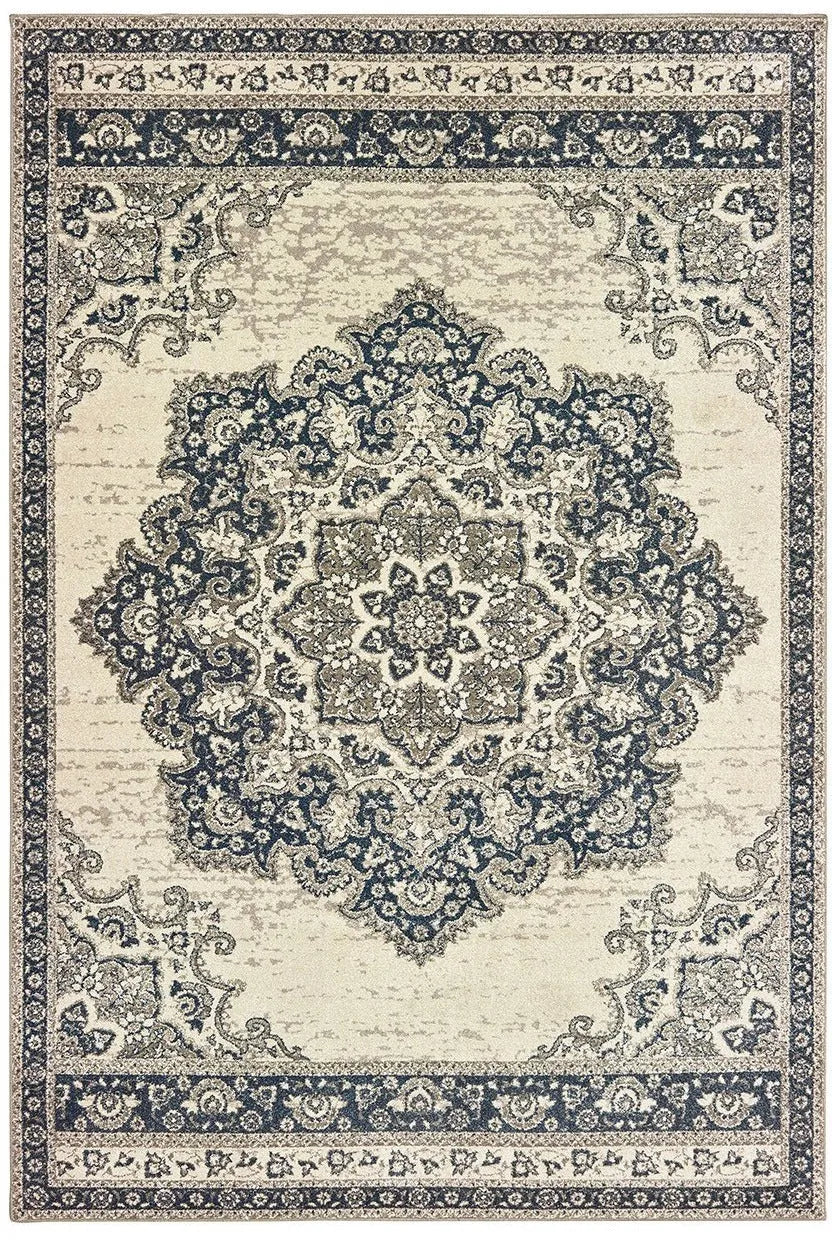 Richmond 5504I Ivory Navy Rug - Baconco