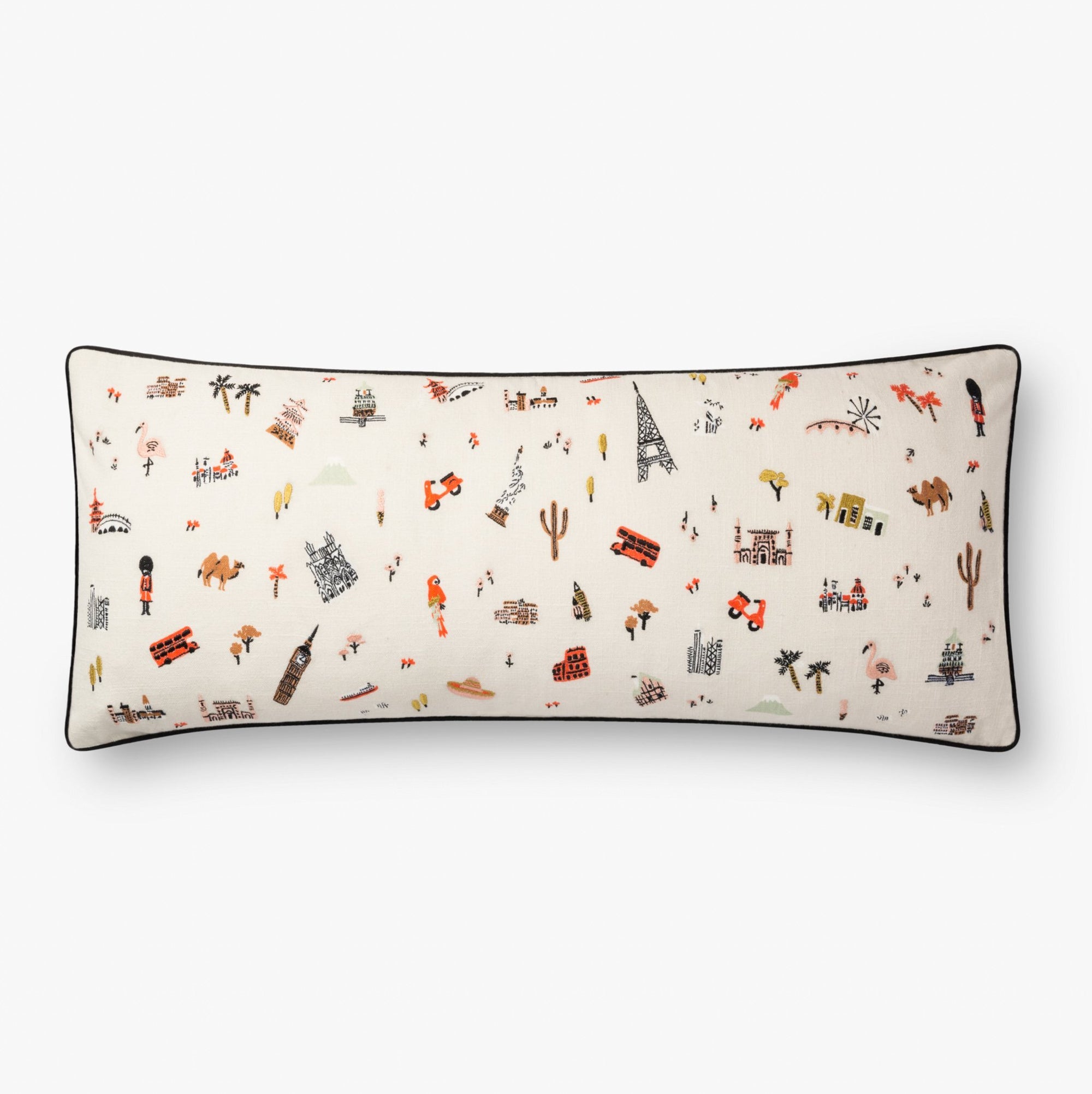 Rifle Paper Co P6012 Ivory/Multi Pillow - Baconco