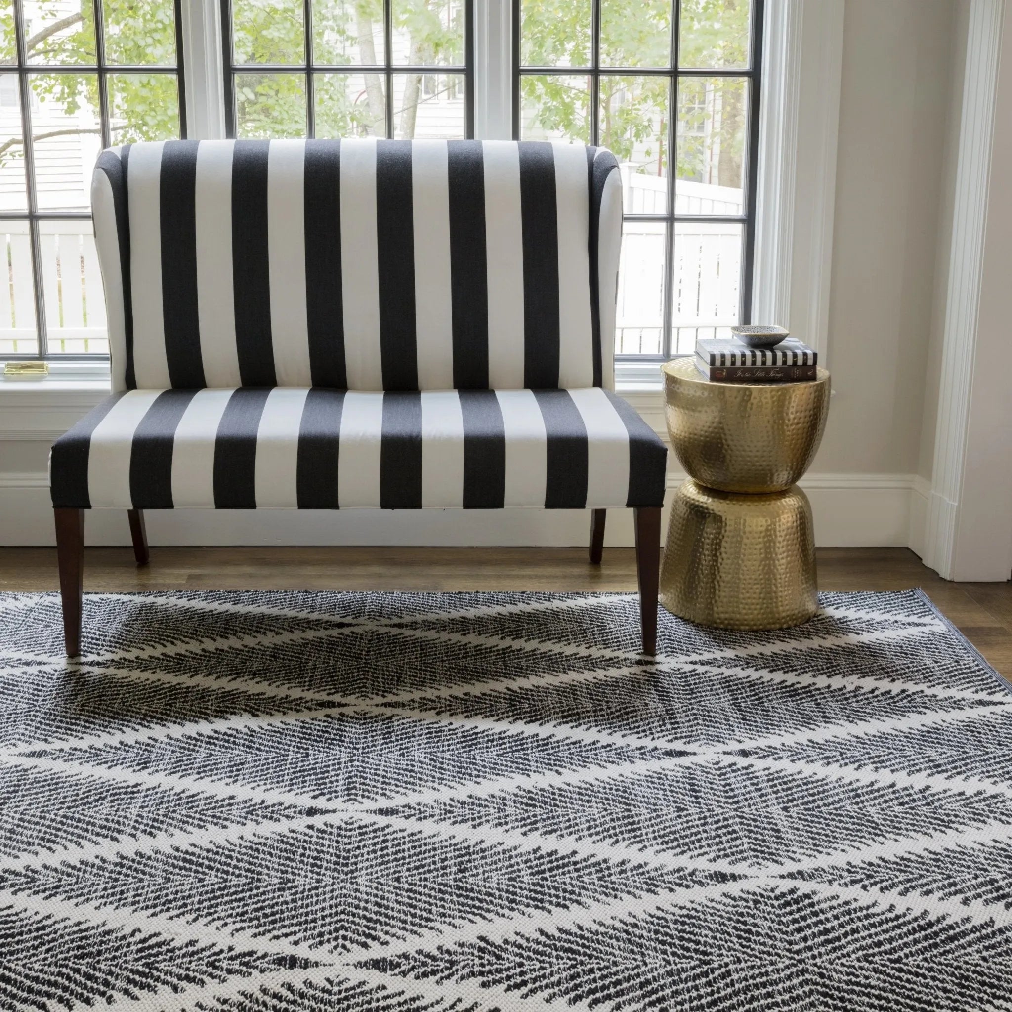 River By Erin Gates Riv-1 Beacon Black Rug - Baconco