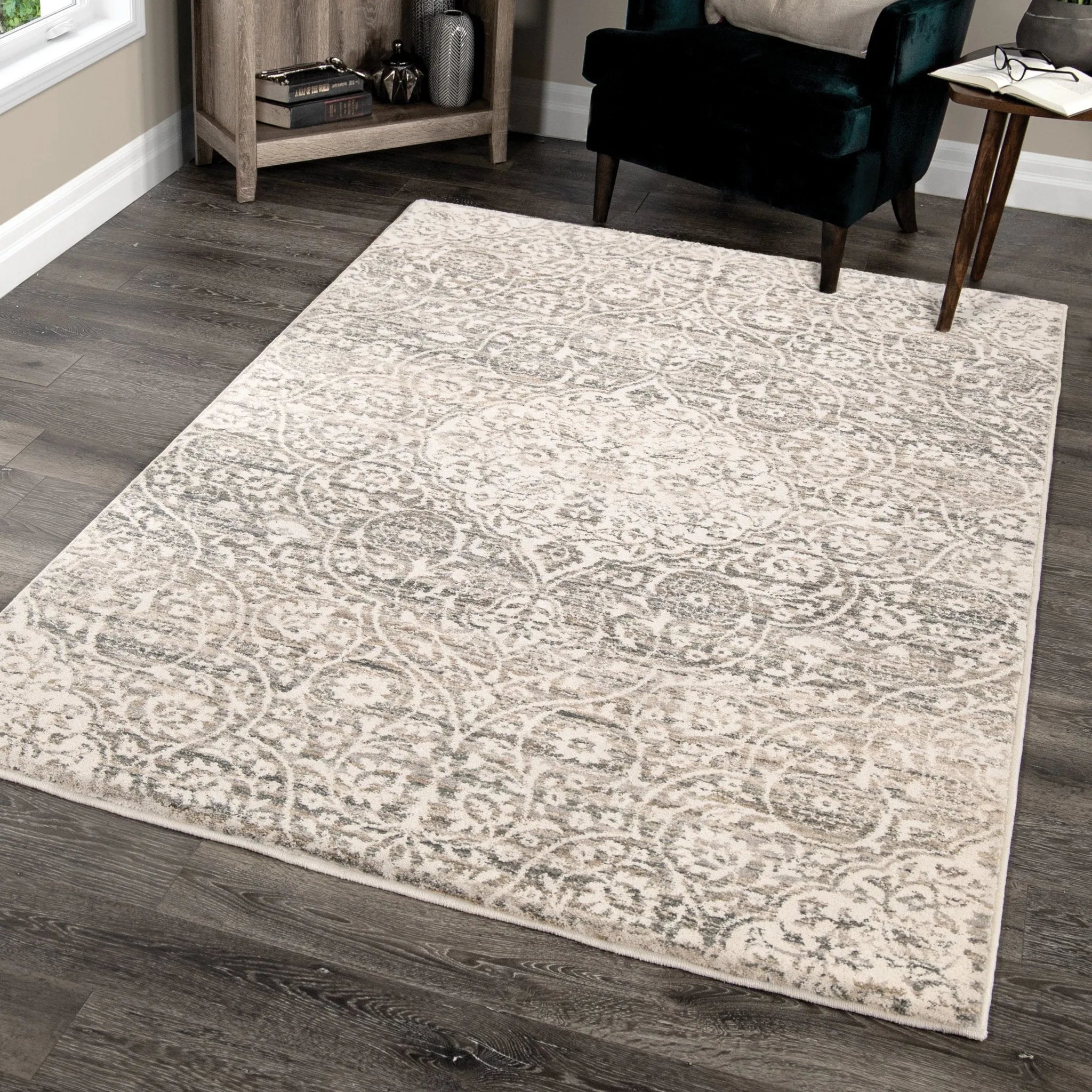 Riverstone 9002 Center Kirman Multi Rug - Baconco