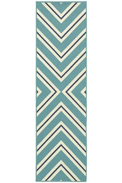 Riviera 4589J Blue/ Ivory Rug - Baconco