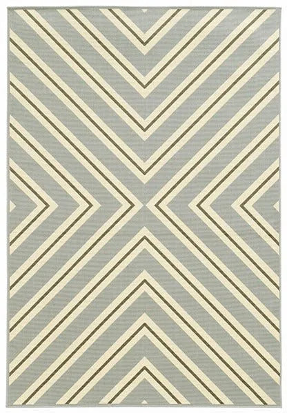 Riviera 4589P Grey/ Ivory Rug - Baconco