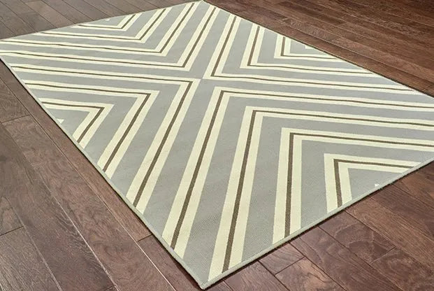 Riviera 4589P Grey/ Ivory Rug - Baconco