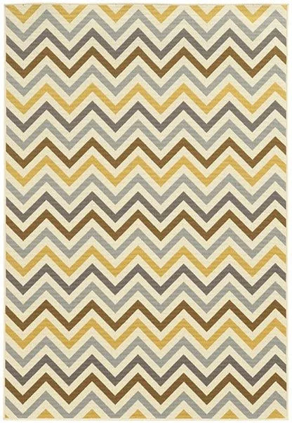 Riviera 4593A Grey/ Gold Rug - Baconco