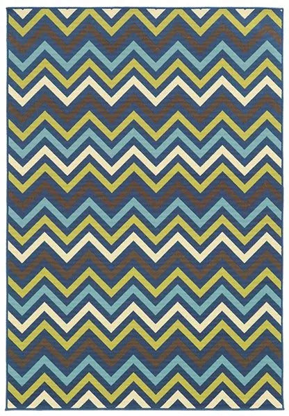 Riviera 4593S Blue/ Green Rug - Baconco