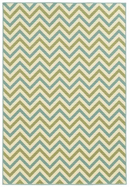 Riviera 4593U Green/ Blue Rug - Baconco