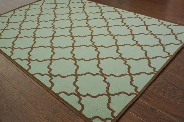 Riviera 4770A Blue/ Brown Rug - Baconco