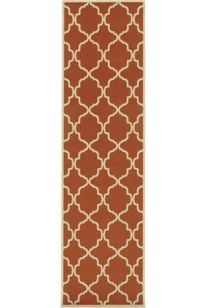 Riviera 4770D Orange/ Ivory Rug - Baconco