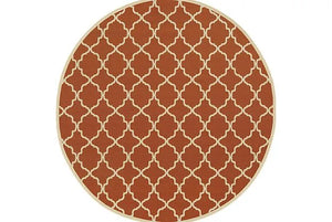 Riviera 4770D Orange/ Ivory Rug - Baconco