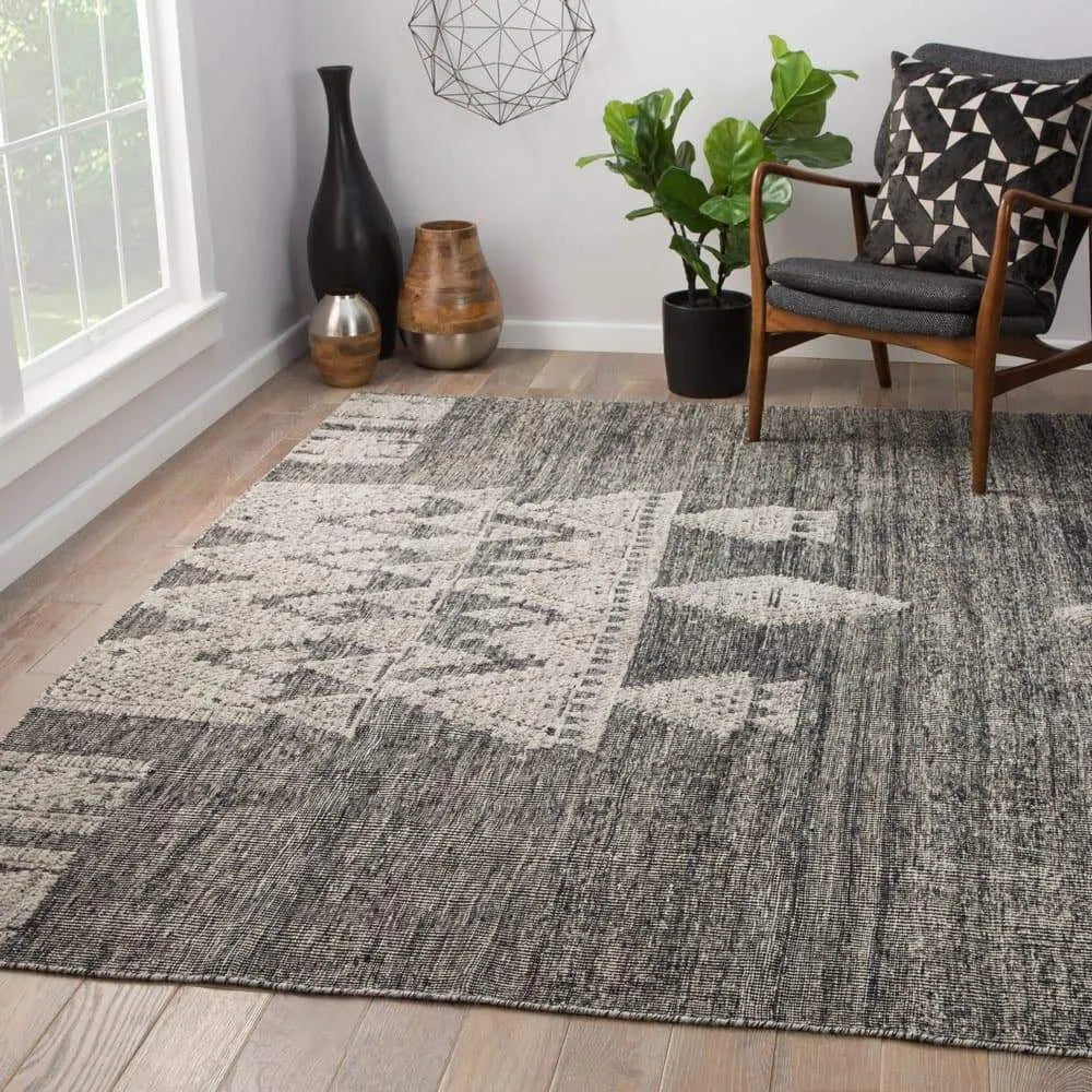 Rize Riz01 Torsby Black/Ivory Rug - Baconco