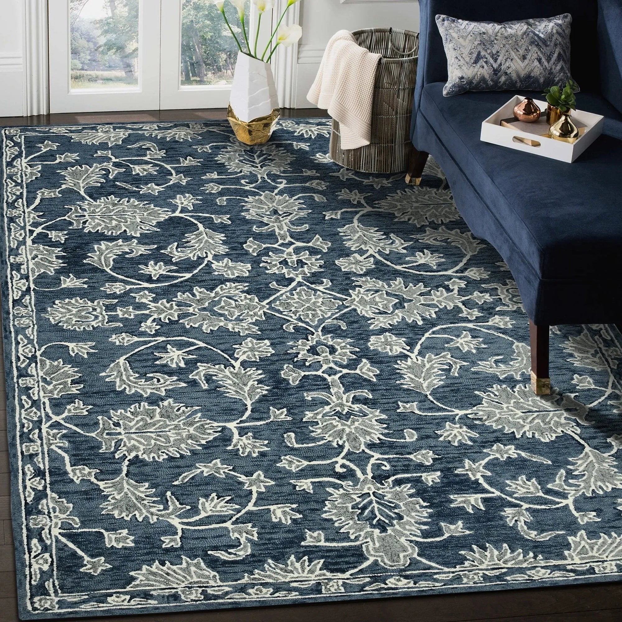 Romania ROM-4 Navy Rug - Baconco