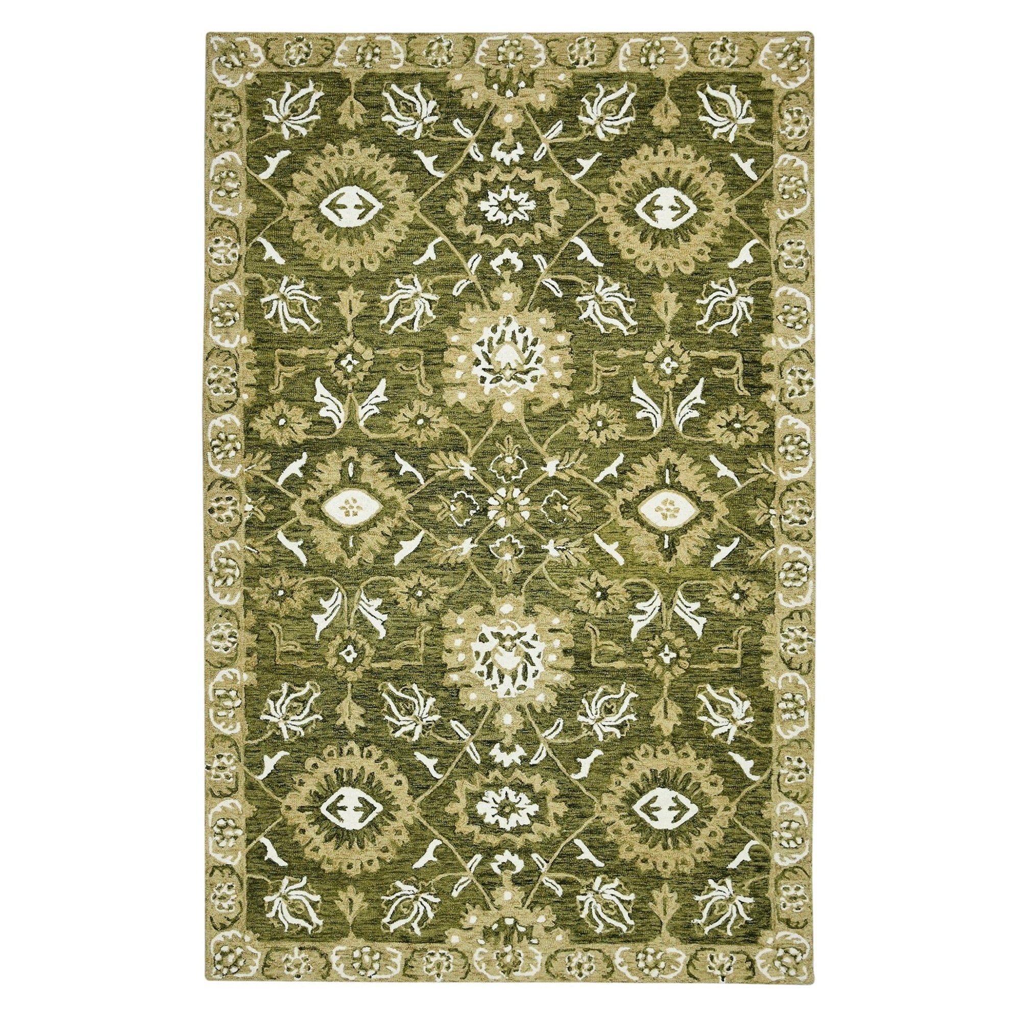 Romania ROM-6 Olive Green Rug - Baconco