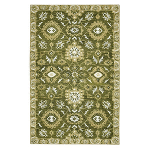 Romania ROM-6 Olive Green Rug - Baconco