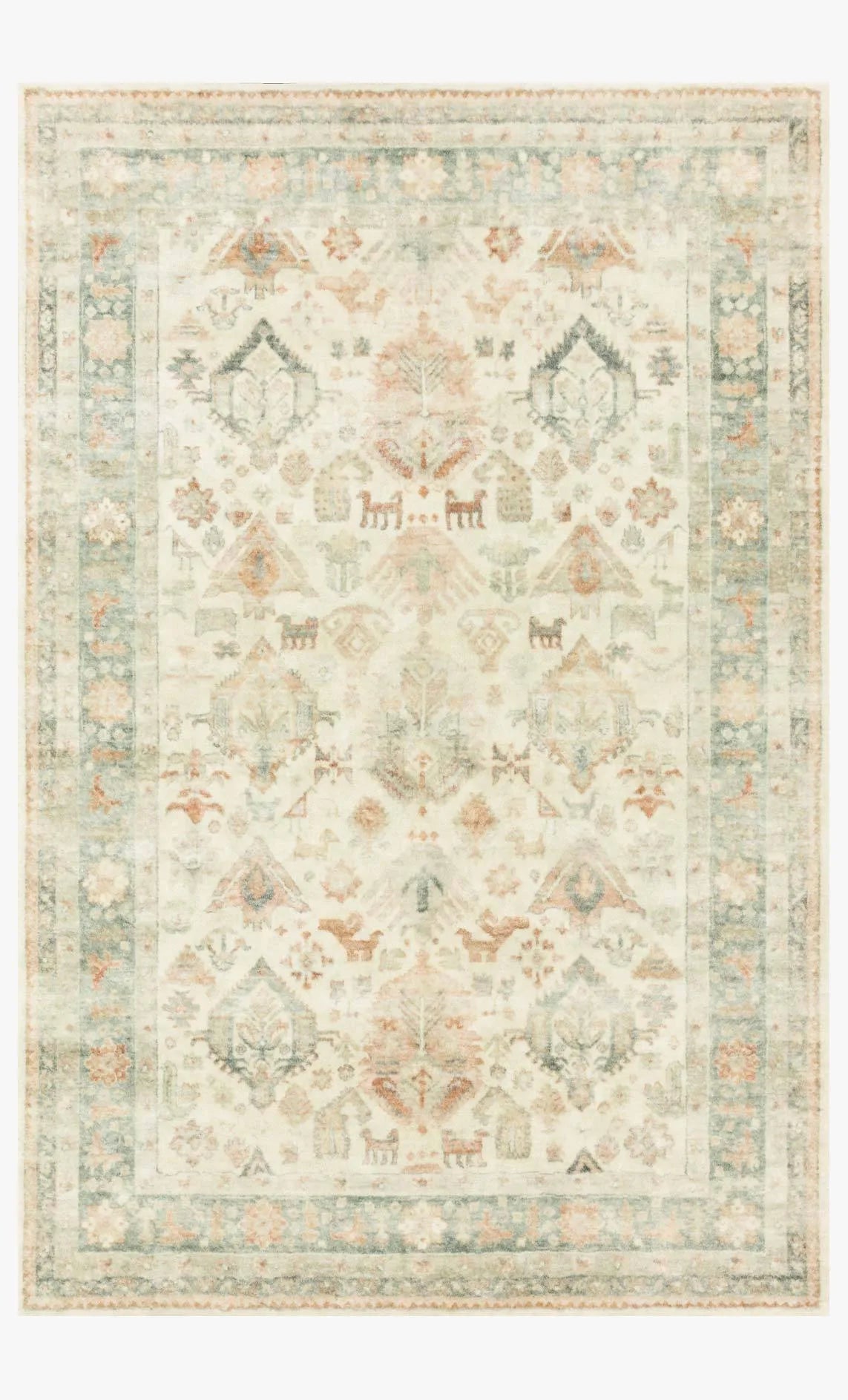 Rosette Ros-01 Beige/Multi Rug - Baconco