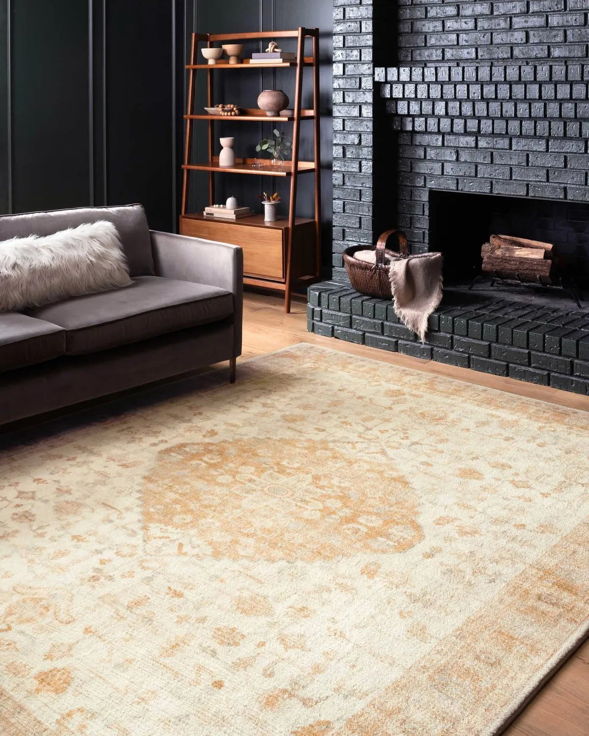 Rosette Ros-03 Ivory/Terracotta Rug - Baconco