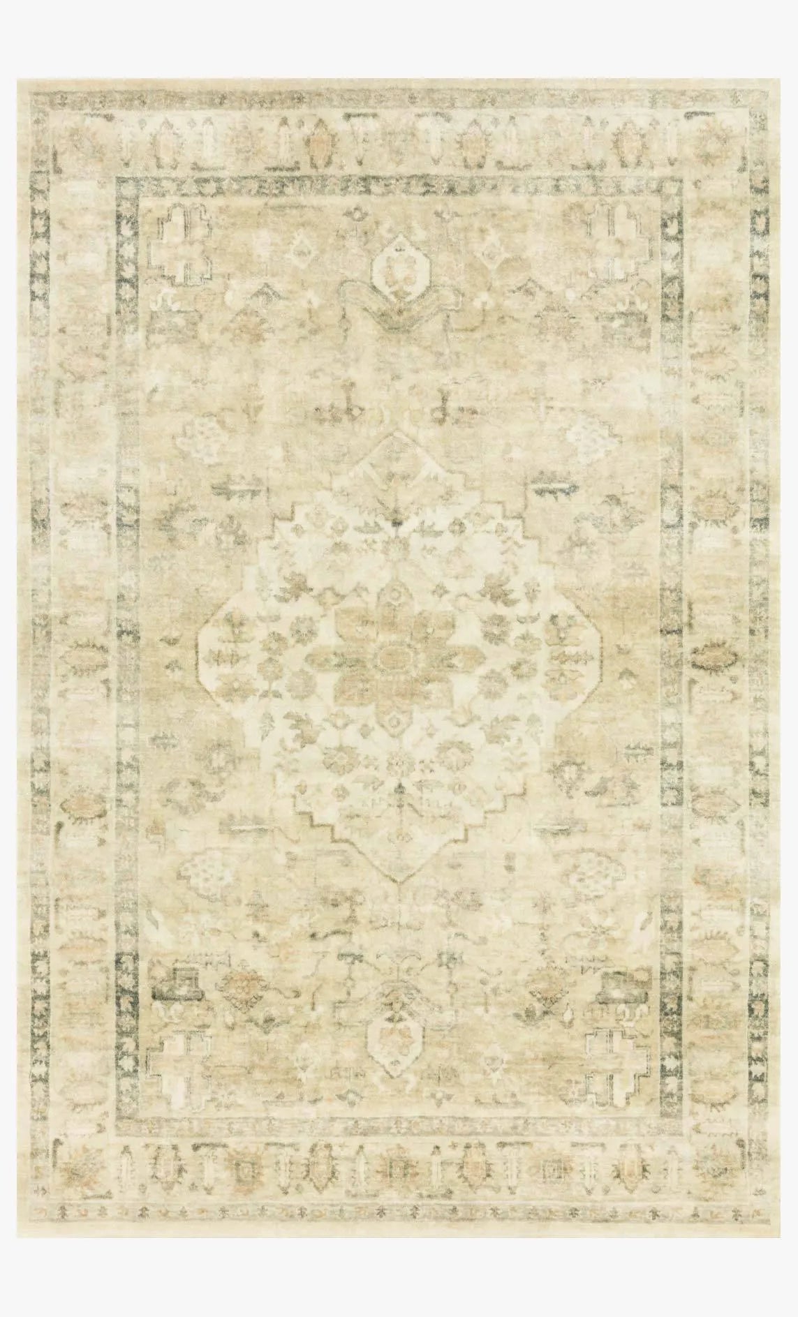 Rosette Ros-05 Sand/Ivory Rug - Baconco