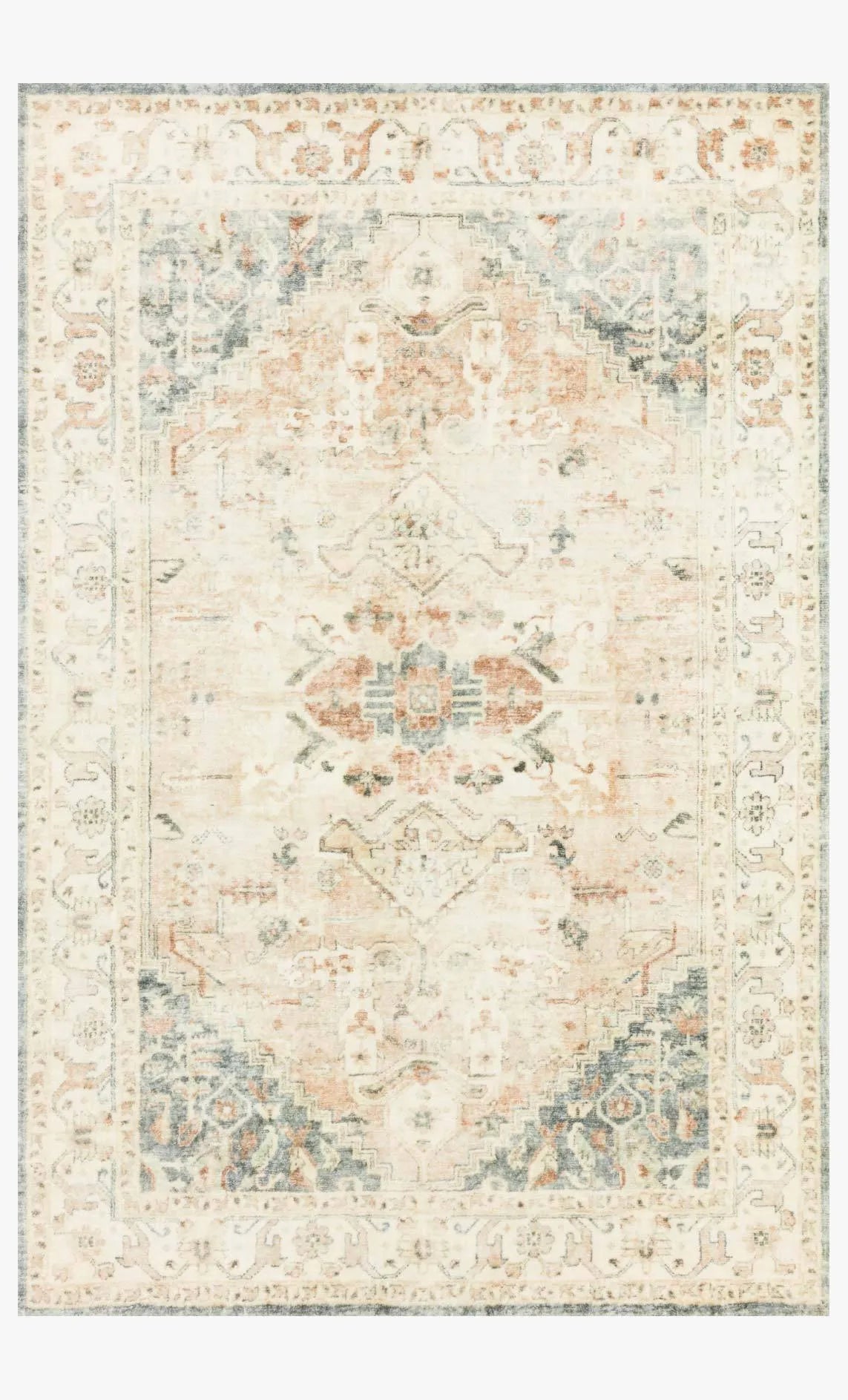 Rosette Ros-06 Clay/Ivory Rug - Baconco