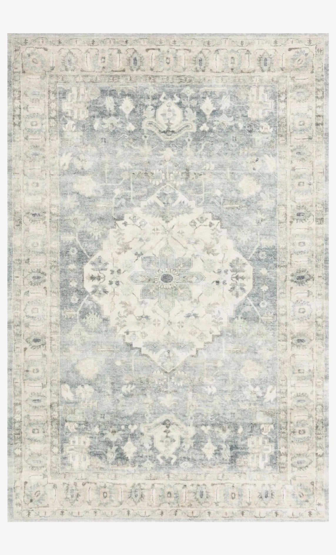 Rosette Ros-07 Denim/Fog Rug - Baconco