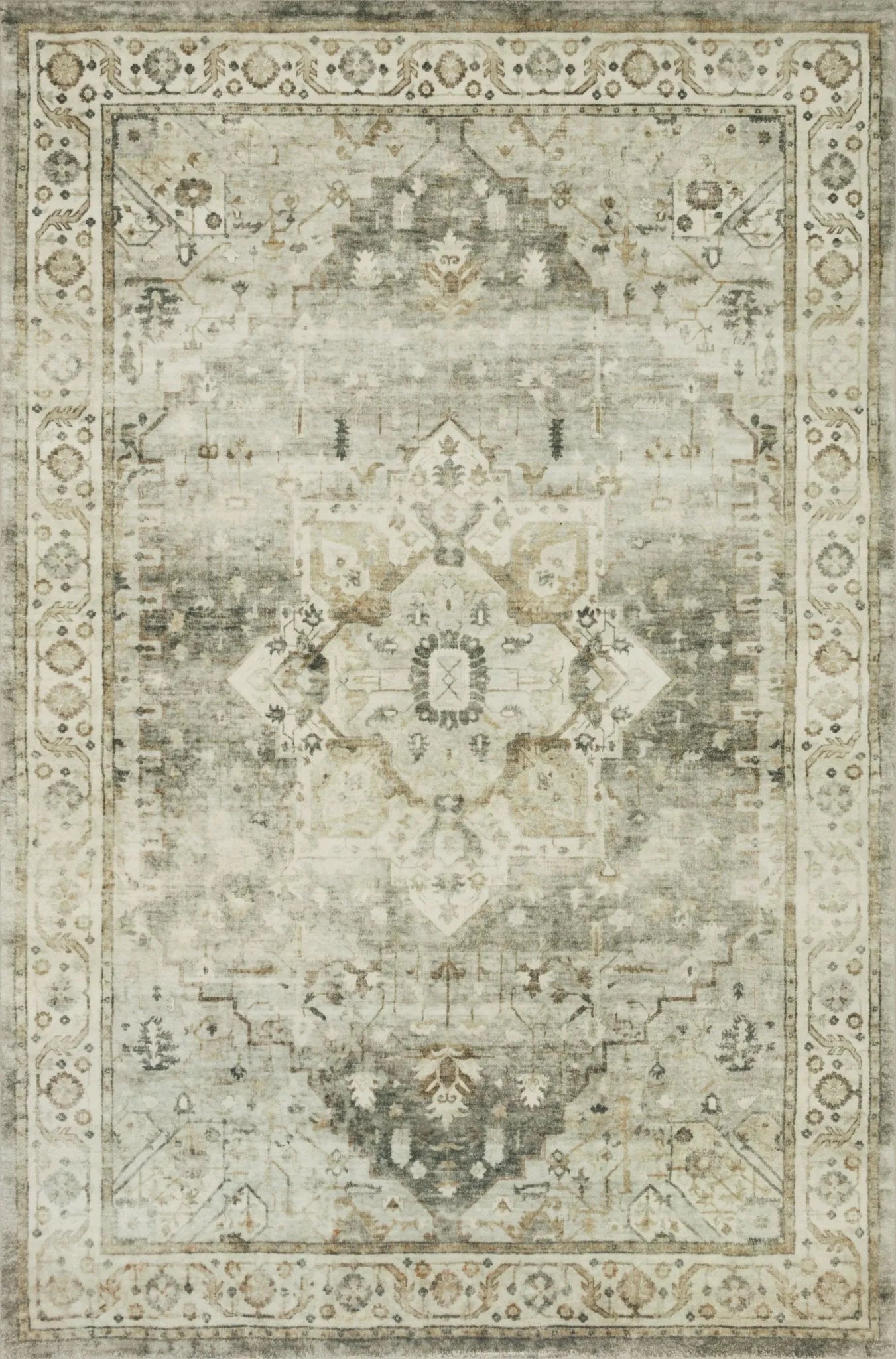 Rosette Ros-09 Sage/Beige Rug - Baconco