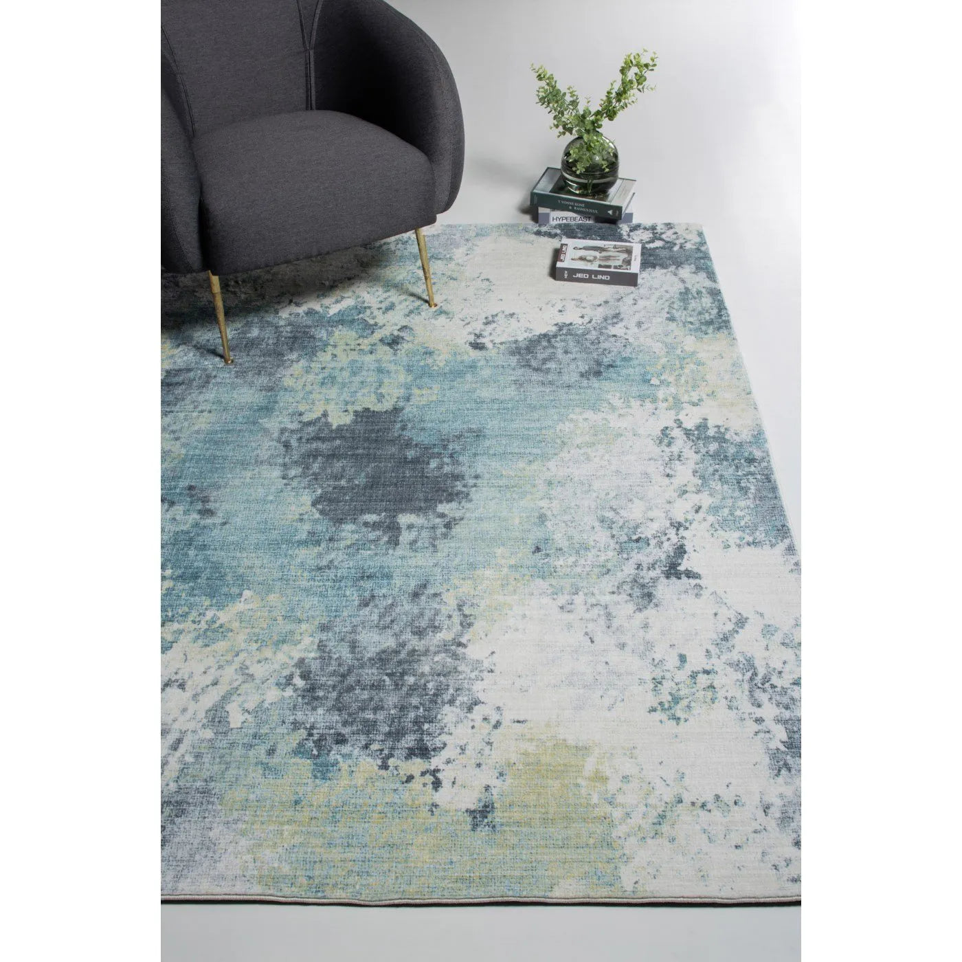 Roxy 2806 Blue/Yellow Nebula Rug - Baconco